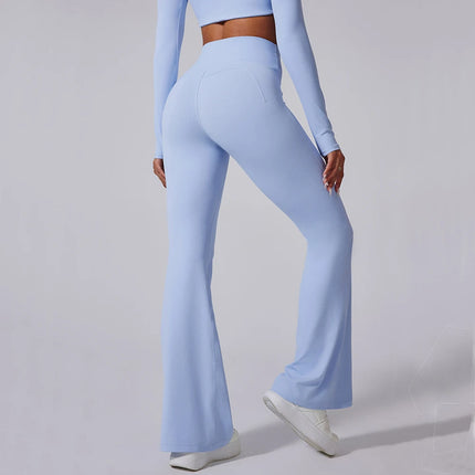 Høytlivs Flared Leggings for Dame – Trening, Yoga & Fitness | Vide Sportstights med Magekontroll og Komfortabel Passform