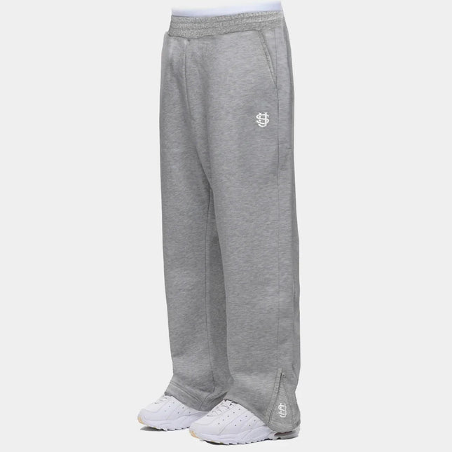 Y2K Joggebukse – Grå Brodert Streetwear | Unisex Retro Hip Hop Sweatpants