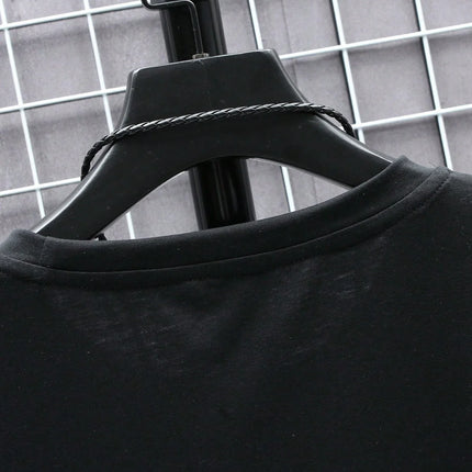 Oversized T-skjorte for Herre – Streetwear i Bomull med Print, Kort Erm og Løs Passform