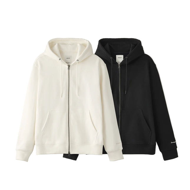 Oversized Hettegenser med Glidelås for Menn – Tung 460gsm Piqué Fleece Hettejakke | Varm, Myk & Premium Kvalitet til Høst/Vinter 2025