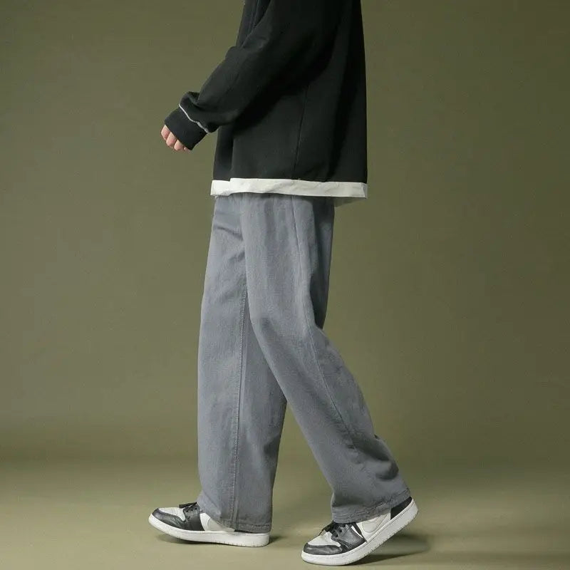 Vintage Herrebukse – Y2K Harajuku Inspirerte Bukser i Bomull og Polyester | Trendy Slim Fit & Casual Stil