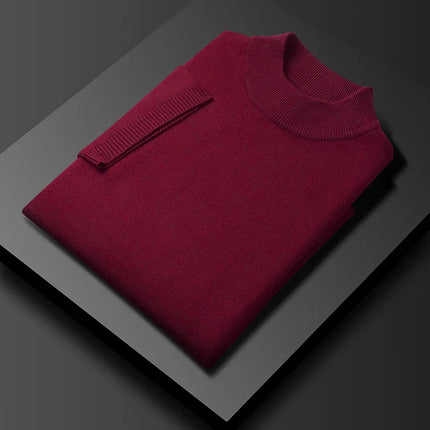 Kortermet Tynn Strikkegenser for Menn – Halvhøy Hals | Elegant og Pustende Genser i Flere Farger