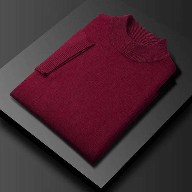 Kortermet Tynn Strikkegenser for Menn – Halvhøy Hals | Elegant og Pustende Genser i Flere Farger