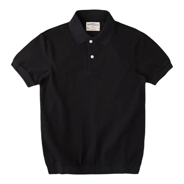 Retro Casual Polo T-skjorte til Herre – 100% Bomull, Kortermet Sommerstil