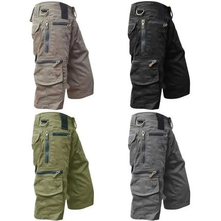 Taktiske Herreshorts med Flere Lommer – Militærstil, Sommer, Rett Passform