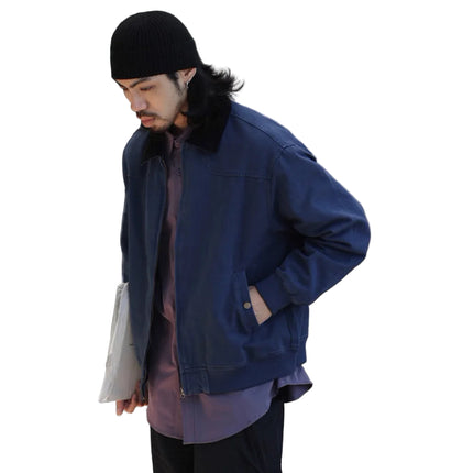 Unisex Vintage Bomberjakke – Løs Cargo Streetwear Jakke for Menn og Kvinner | Urban Cityboy Stil til Vår og Høst