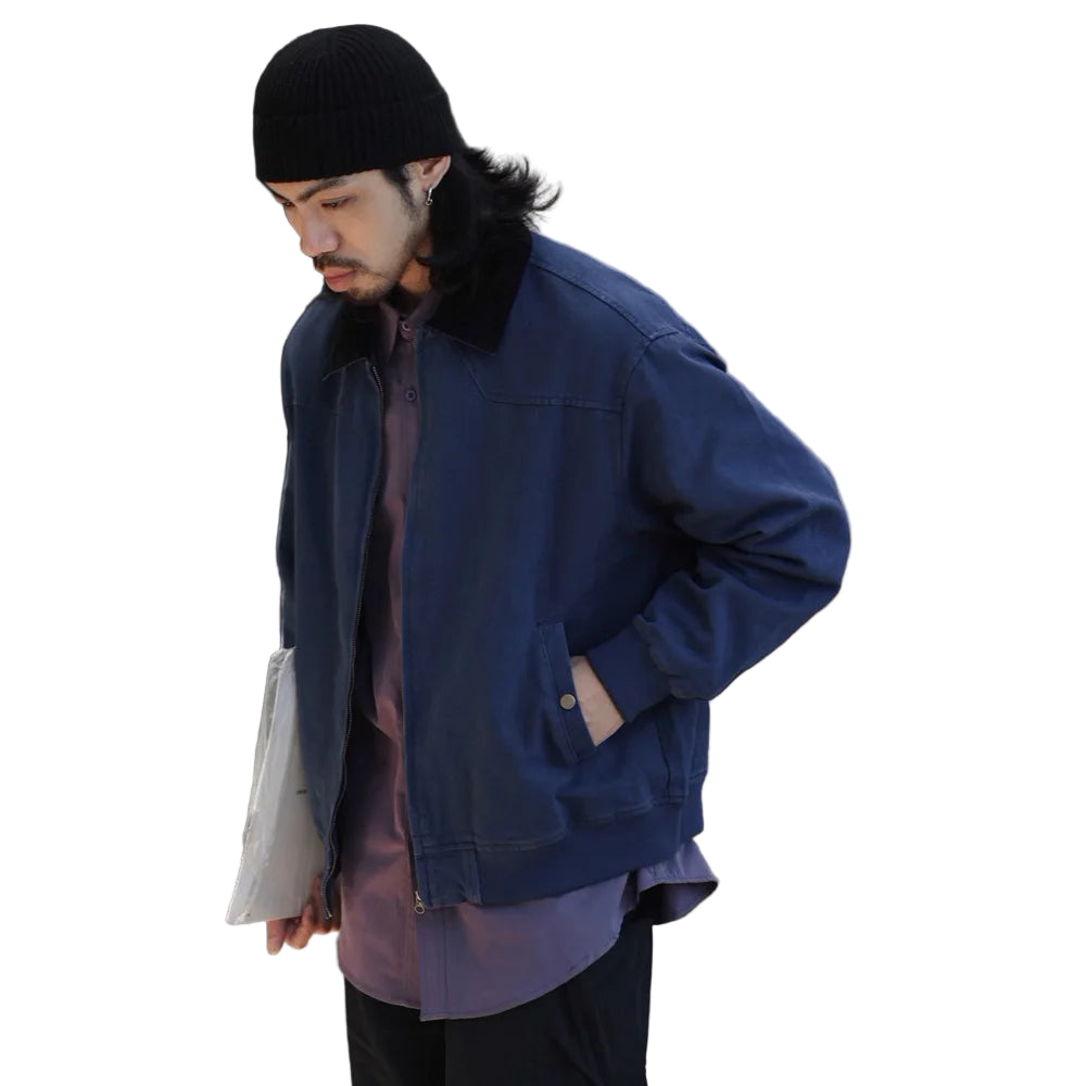 Unisex Vintage Bomberjakke – Løs Cargo Streetwear Jakke for Menn og Kvinner | Urban Cityboy Stil til Vår og Høst