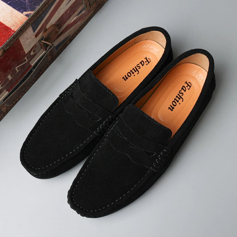 Myke Semskede Loafers for Herre – Komfortable Slip-On Mokasiner i Størrelse 38–47