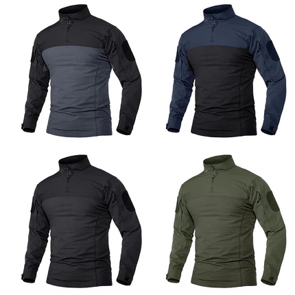 Herre – Langermet 1/4-zip tur- og treningsgenser med glidelåslommer