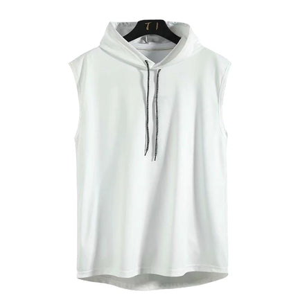 Ermeløs Treningstopp med Hette for Herre – Sporty Tanktop til Gym
