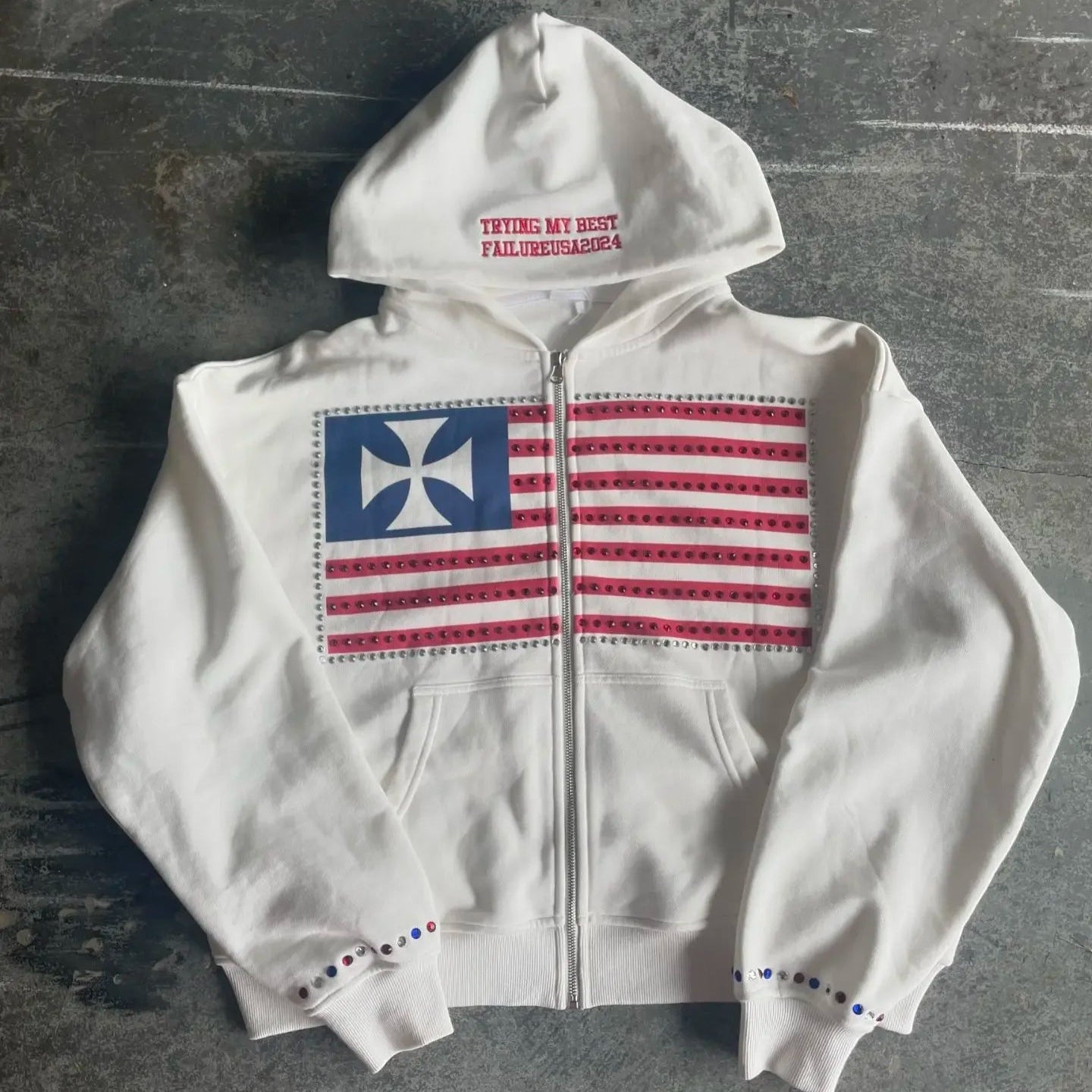 Hoodie for Dame – Flerfarget Hettegenser med Glidelås | Løs, Streetwear-inspirert & Trendy til Høst og Vinter