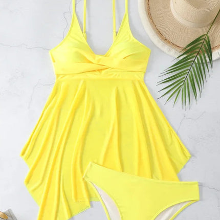 Sommer Tankini Sett for Dame – Todelt Badedrakt til Strand og Basseng