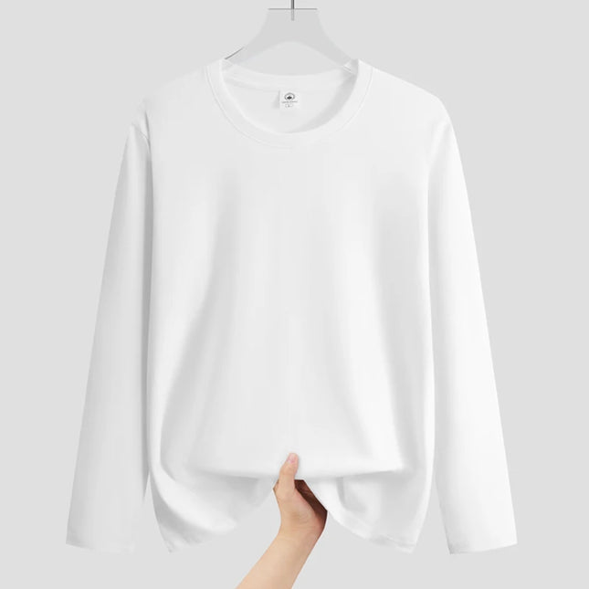 Klassisk Herre T-skjorte i 100 % Bomull – Myk og Komfortabel Basic Topp | Casual Hverdagsplagg i Store Størrelser (opptil 5XL)