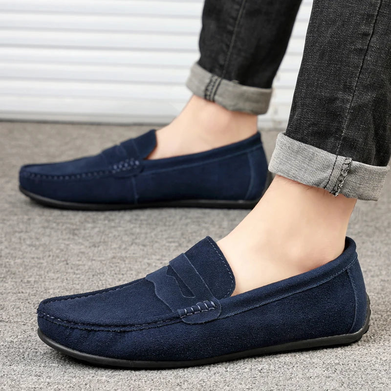 Myke Semskede Loafers for Herre – Komfortable Slip-On Mokasiner i Størrelse 38–47
