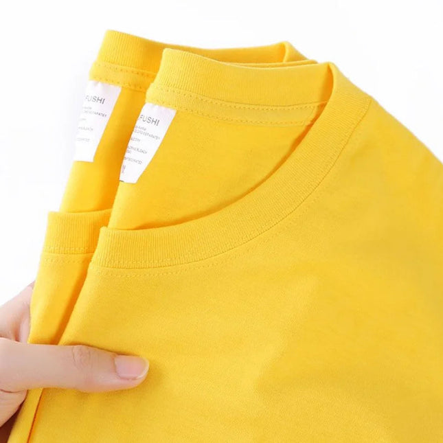 Unisex T-skjorte i 100% Bomull – Sommer Loose Fit, Ensfarget