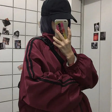 Oversized Vindjakke for Dame – Koreansk BF-stil | Lett, Trendy & Solbeskyttende Streetwear til Vår og Høst