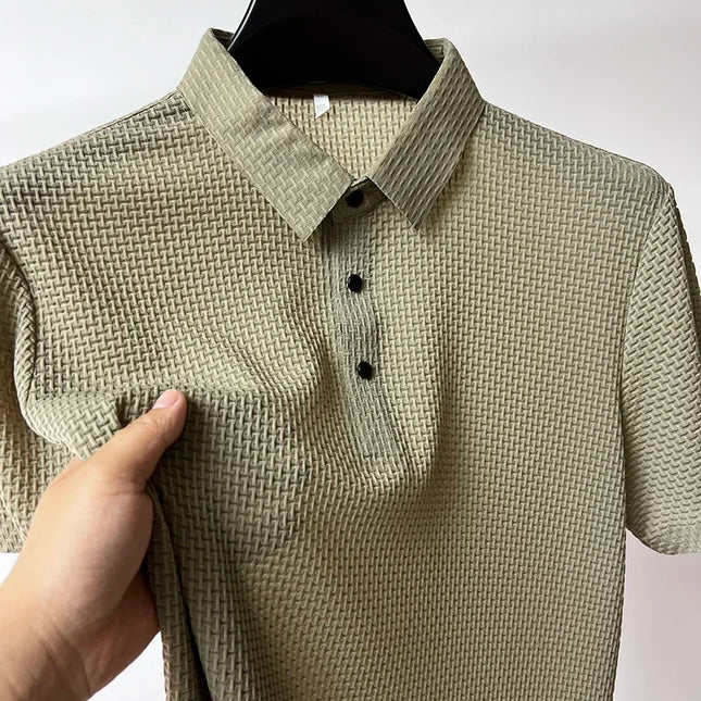 Kortermet Polo T-skjorte for Herre – Sommerlig, Pustende og Business Casual (M–4XL)