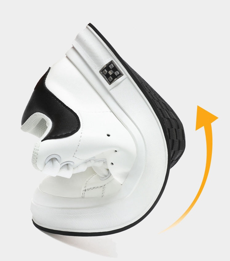 Herresneakers med Skjult 6 cm Løft – Tidløs Stil i Hvit eller Svart (Str. 37–46)