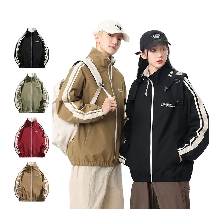 Vendbar Jakke for Par – Vindtett & Vannavvisende Ytterjakke | Unisex Outdoor Jakke med Lange Ermer