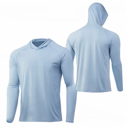 Fiskehettegenser for Menn – Pustende UV-beskyttelse til Sommer og Utendørsbruk | Langermet Angler Hoodie for Sport og Friluft