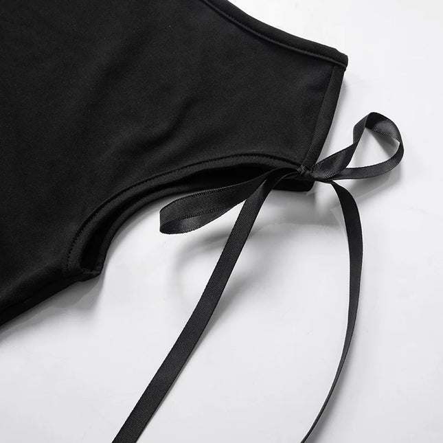 Sommerlig Off-Shoulder Crop Top – Sexy & Trendy med Snøring