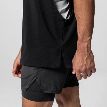 Sommer Singlet med Åpen Side – Mesh Treningstopp uten Ermer for Herre