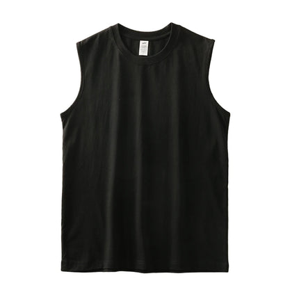 Kraftig Singlet til Herre i Bomull | 250G Ermeløs Tank Topp