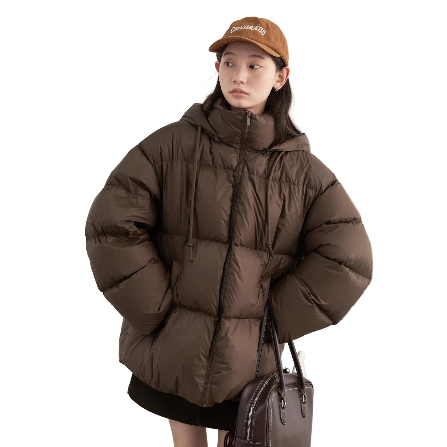 Dunjakke for Dame – 90% Hvit Andedun | Løs, Lett og Varm Hettejakke til Høst & Vinter 2024