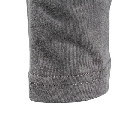 Langermet T-skjorte for Herre – 100% Bomull, Ensfarget og Klassisk Passform til Vår og Hverdag