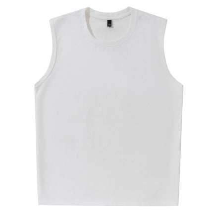 Ermeløs Topp til Herre – Faux Suede Singlet i Løs Vintage Stil