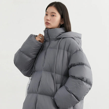 Dunjakke for Dame – 90% Hvit Andedun | Løs, Lett og Varm Hettejakke til Høst & Vinter 2024