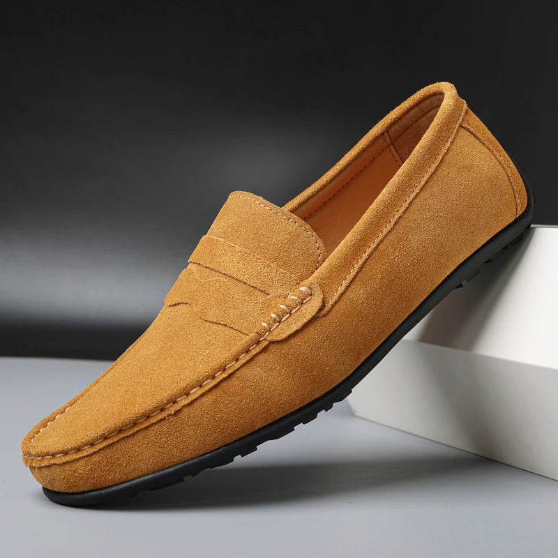 Myke Semskede Loafers for Herre – Komfortable Slip-On Mokasiner i Størrelse 38–47