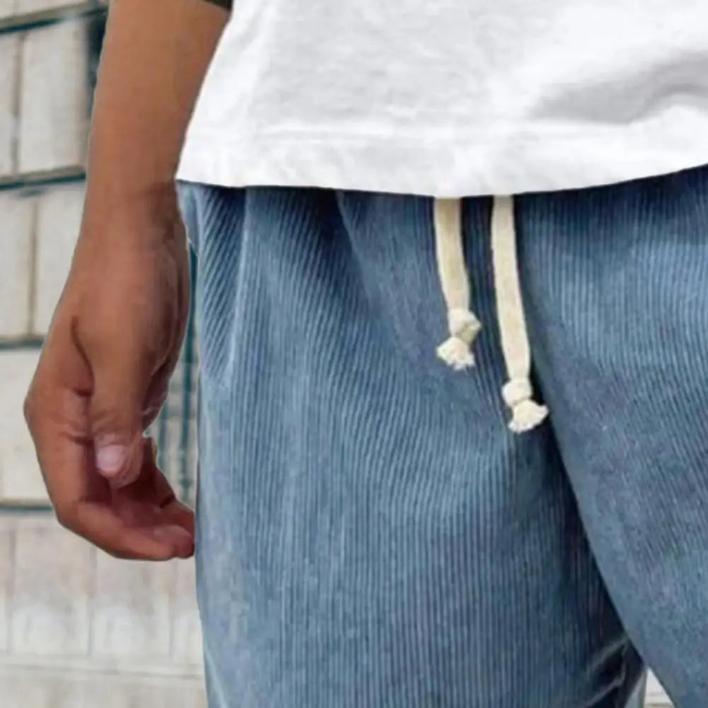 Retro Herreshorts i Cordfløyel – Komfortabel Passform med Snøring