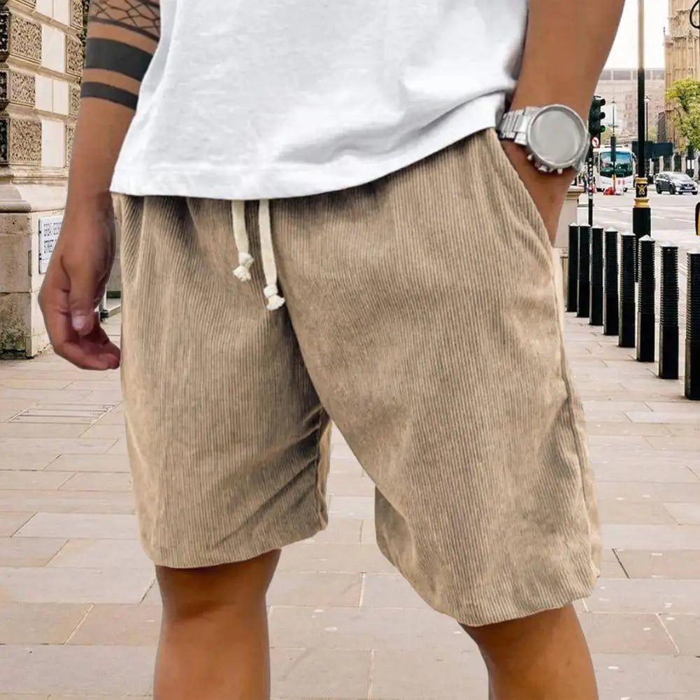 Retro Herreshorts i Cordfløyel – Komfortabel Passform med Snøring