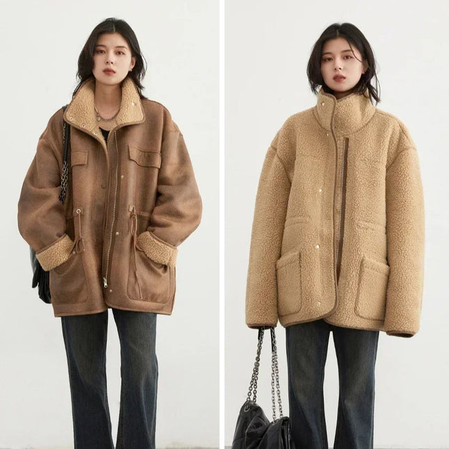 Vendbar Semsket Jakke for Dame – Tykk, Varm & Tidløs | Perfekt til Høst & Vinter