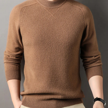 Luksuriøs Ullgenser for Herre – Vintergenser med Lange Ermer i Strikket Design (2024)