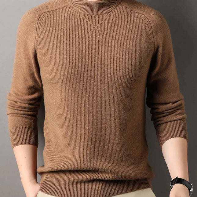 Luksuriøs Ullgenser for Herre – Vintergenser med Lange Ermer i Strikket Design (2024)