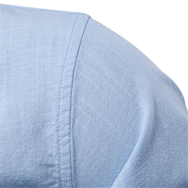 Klassisk Herreskjorte i 100% Bomull – Ensfarget, Langermet og Perfekt til Vår og Casual Business