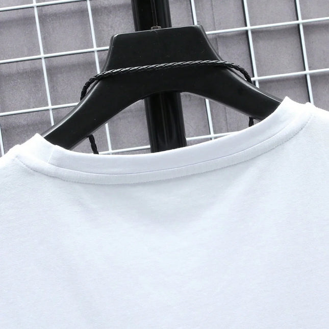 Oversized T-skjorte for Herre – Streetwear i Bomull med Print, Kort Erm og Løs Passform