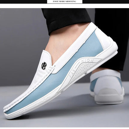 Herresko i Ekte Skinn – Klassiske Slip-on Loafers til Business og Hverdag