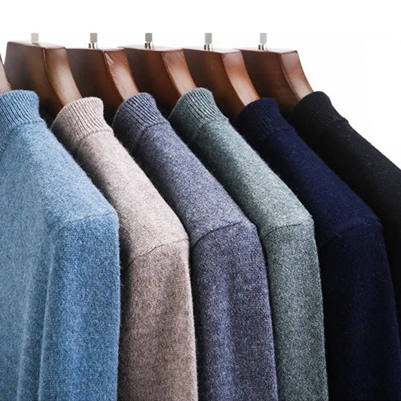 Ekstra Tykk Ullgenser til Herre – 450g Vintage Vintergenser i Cashmere-miks