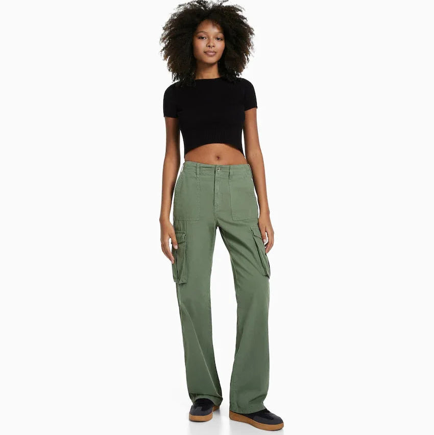 Dame Cargo Bukser – Baggy Streetwear Joggers med Vide Ben