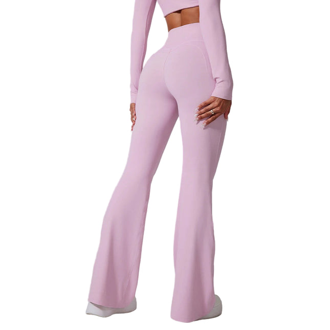 Høytlivs Flared Leggings for Dame – Trening, Yoga & Fitness | Vide Sportstights med Magekontroll og Komfortabel Passform