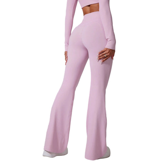 Høytlivs Flared Leggings for Dame – Trening, Yoga & Fitness | Vide Sportstights med Magekontroll og Komfortabel Passform