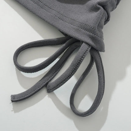 Énskulders Ribbestrikket Topp – Trendy Dame T-skjorte