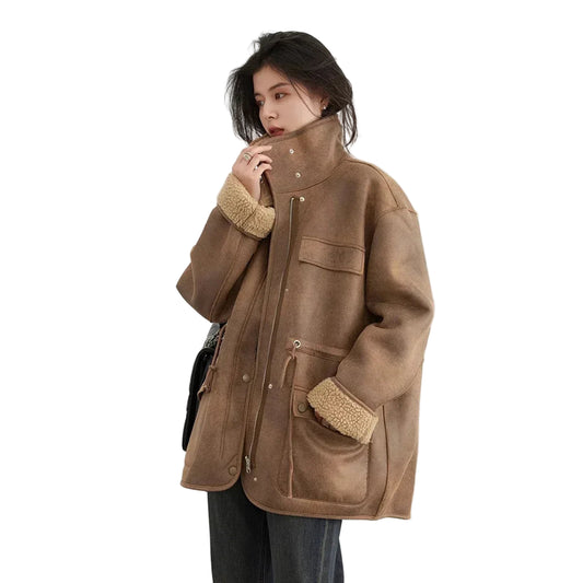 Vendbar Semsket Jakke for Dame – Tykk, Varm & Tidløs | Perfekt til Høst & Vinter