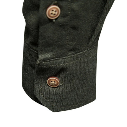 Herreskjorte i 100% Bomull – Ensfarget med Brystlomme