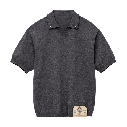 Vintage Polo T-skjorte til Herre – Seagull Collar & Løs Passform