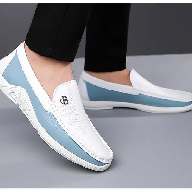 Herresko i Ekte Skinn – Klassiske Slip-on Loafers til Business og Hverdag