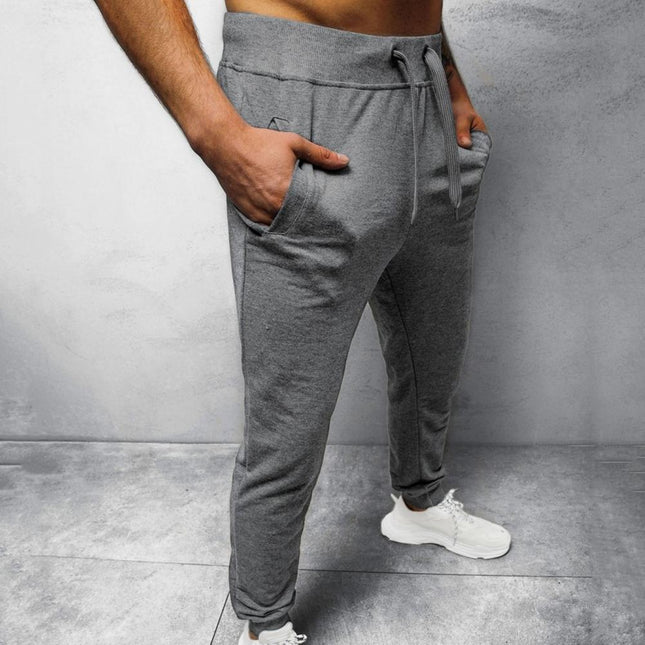 Joggebukse for Herre med Sidelinjer – Ultrapmyk, Slim Fit Treningsbukse i Bomull (Høstnyhet)